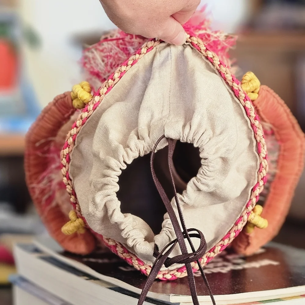 AAKS Straw Raffia African Basket Handbag - Picture 3 of 8